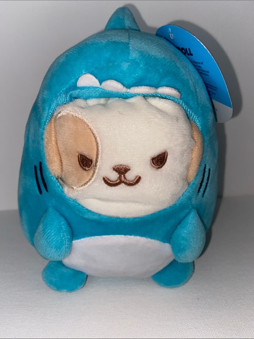 Shark Puppiroll Character Anirollz Collection 6” NWT Plush